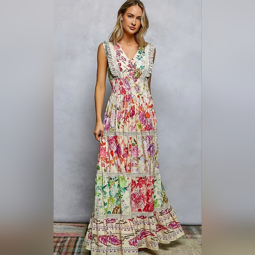 POL Multicolor Floral Maxi Dress